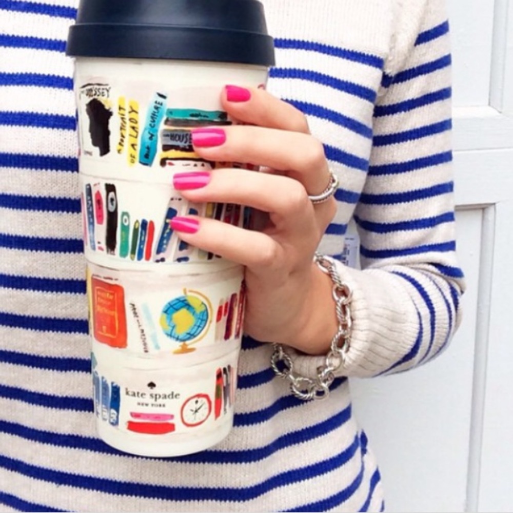 Kate Spade Like A Book Thermal Coffee Travel Mug